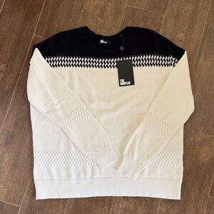The Kooples Sweater in Black and Cream